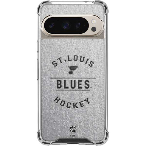 NHL St. Louis Blues Black Text Pixel 9/9 Pro Clear Case